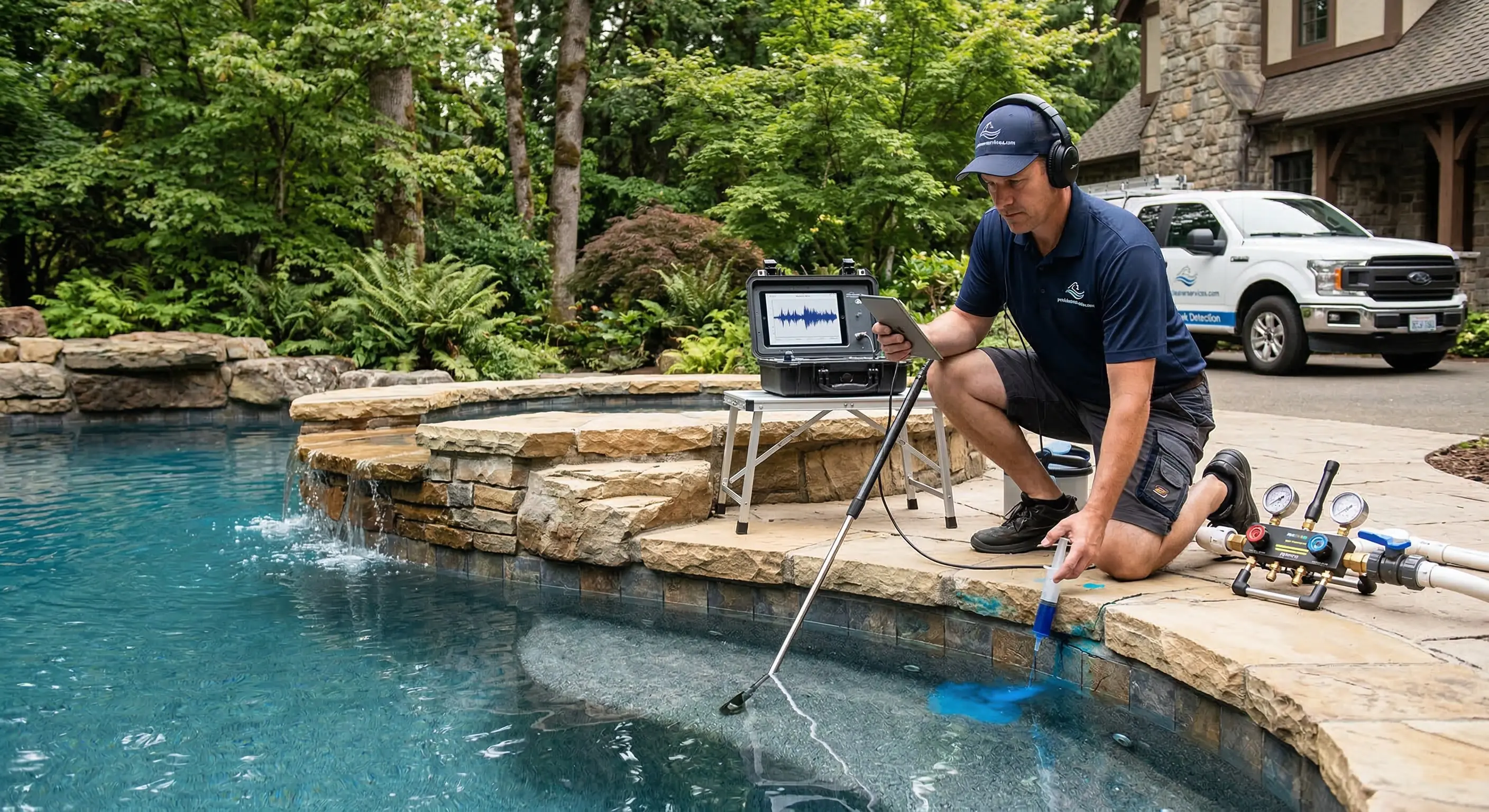 Professional pool care team