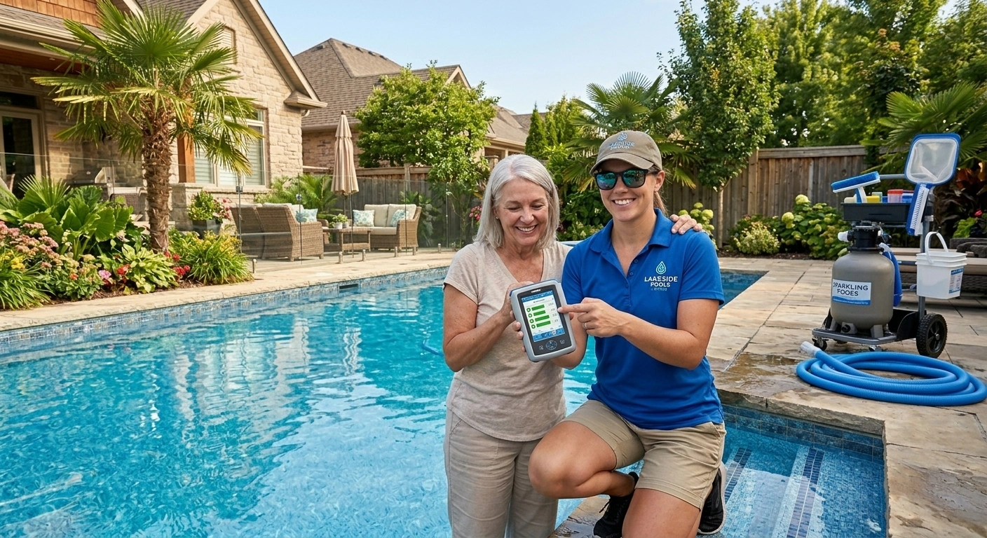 Professional pool care team