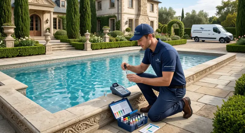 Professional pool care team